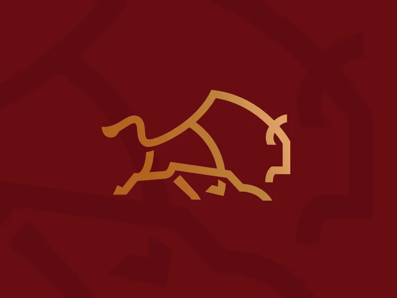 Bison Run by Mike Bruner Bison Run Monoline Logo