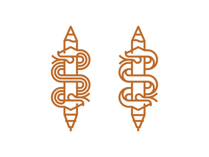 Caduceus by Joshua Gille Caduceus Monoline Logo