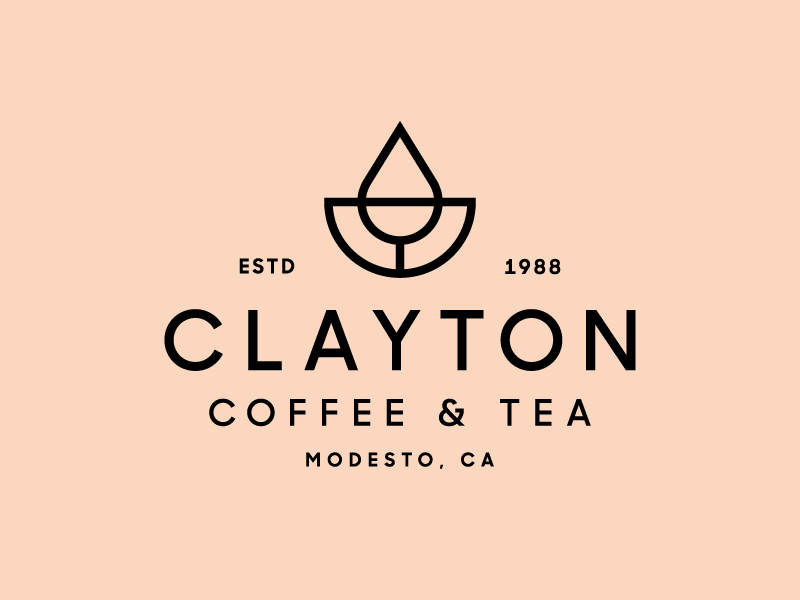 Clayton Coffee & Tea Monoline Logo