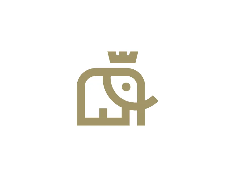 elephant / logo design by Deividas Bielskis elephant Monoline Logo