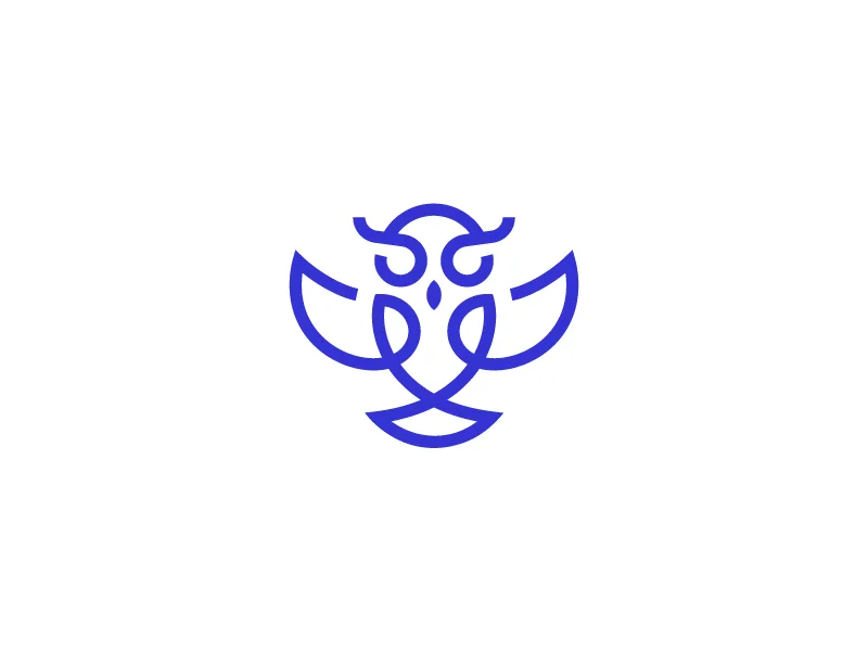 Owl by Deividas Bielskis Owl Monoline Logo