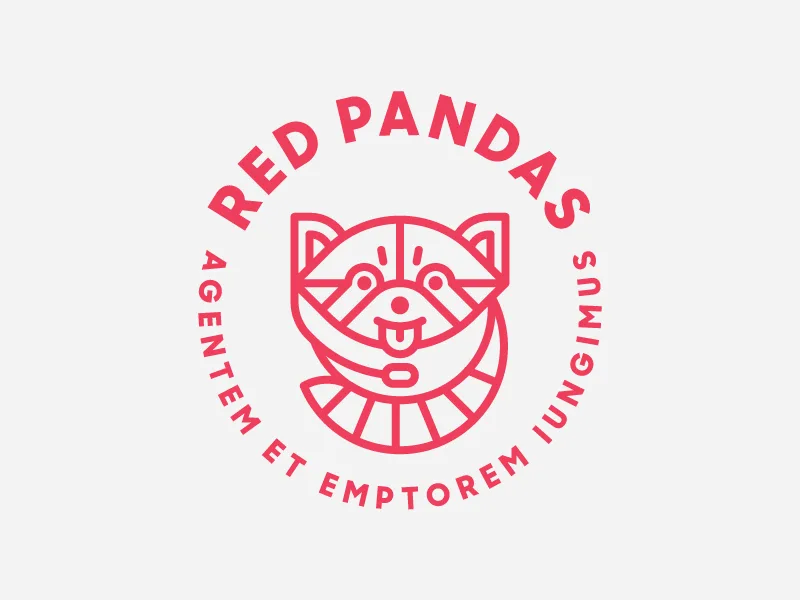 Zendesk Red Pandas Team Logo by Sean Heisler Zendesk Red Pandas Team Logo - Monoline Logo