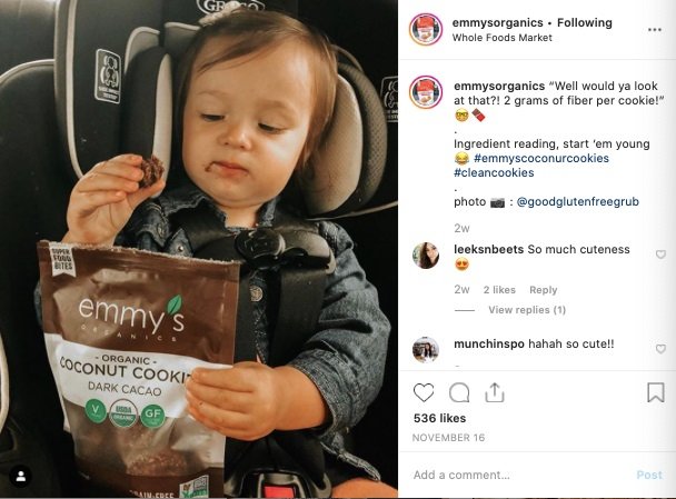 Emmy's Organics Instagram