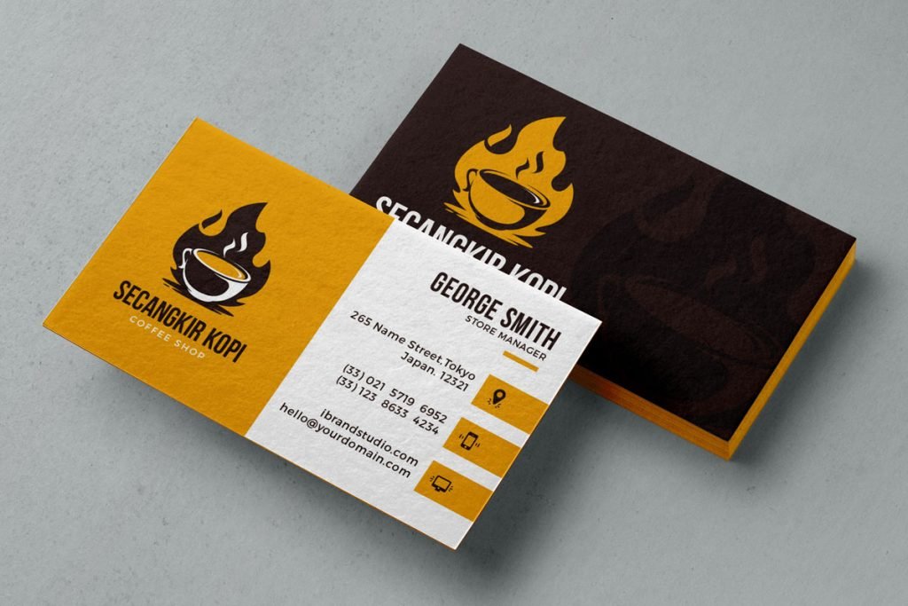 Free Hot Coffee Business Card Template