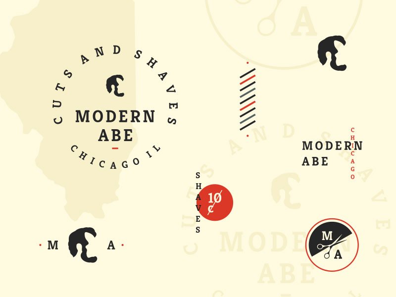 Barbershop Logo Design Idea - Modern Abe