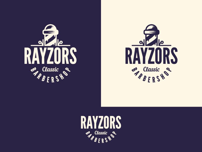 Barbershop Logo Design Idea - Rayzors Classic Barbershop