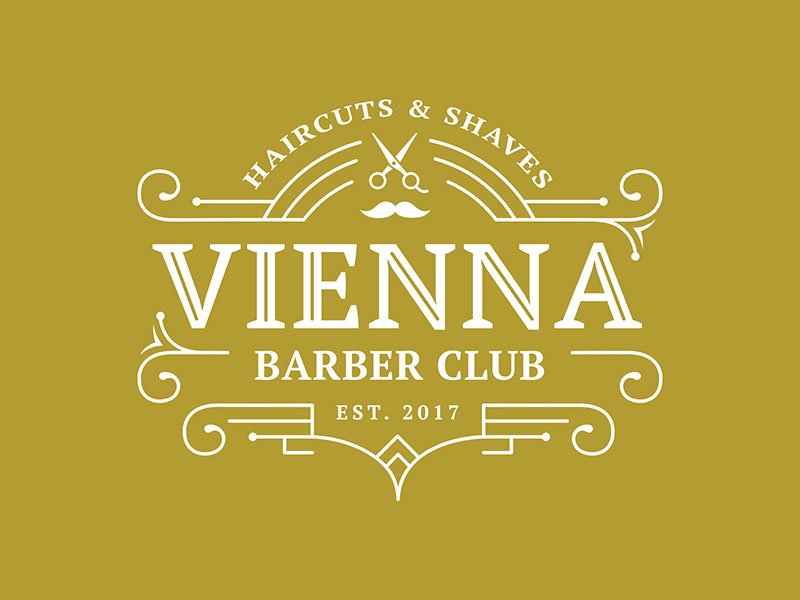 Barbershop Logo Design Idea - Vienna Barber club