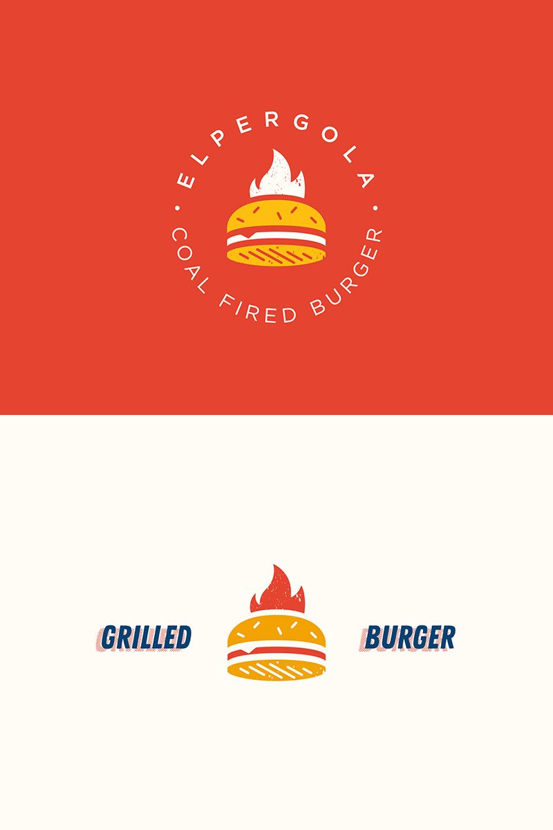 Grilled Burger Logo Concept