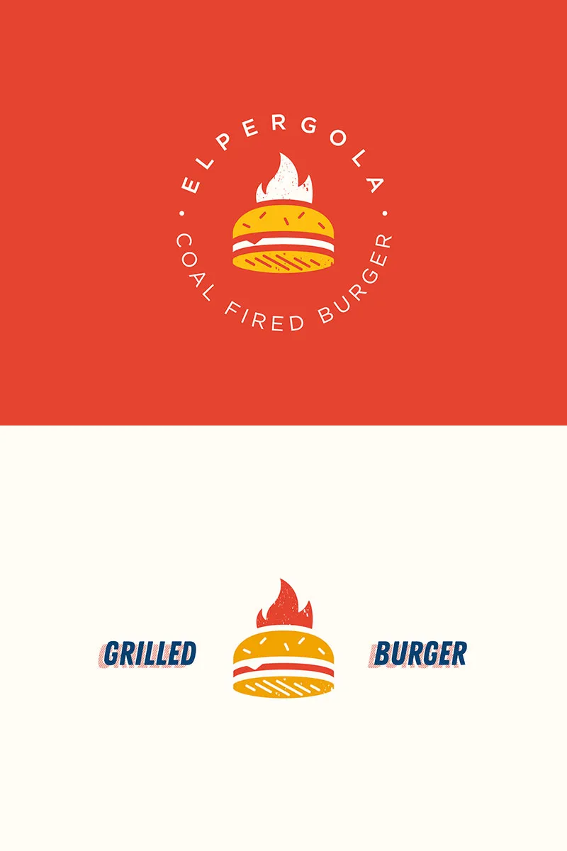 Grilled Burger Logo Concept