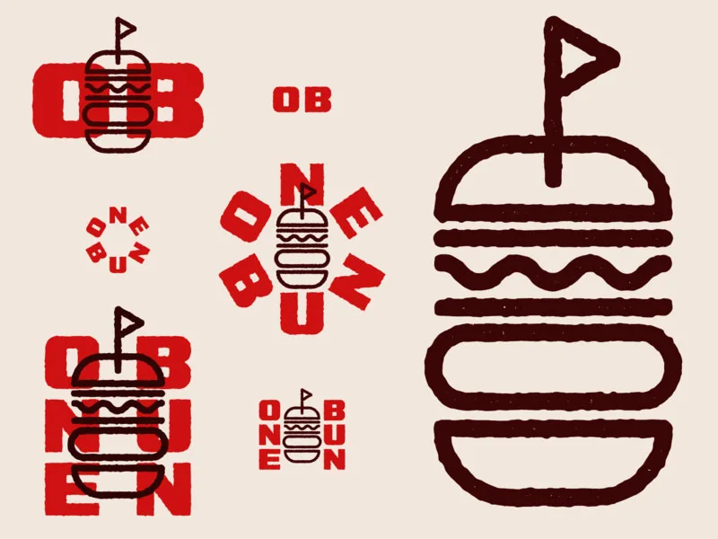 One Bun Burger Logo