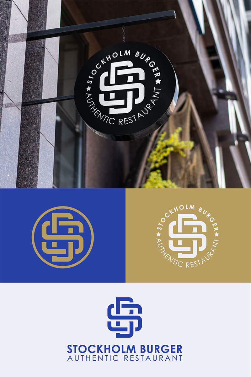 Stockholm Burger Monogram logo