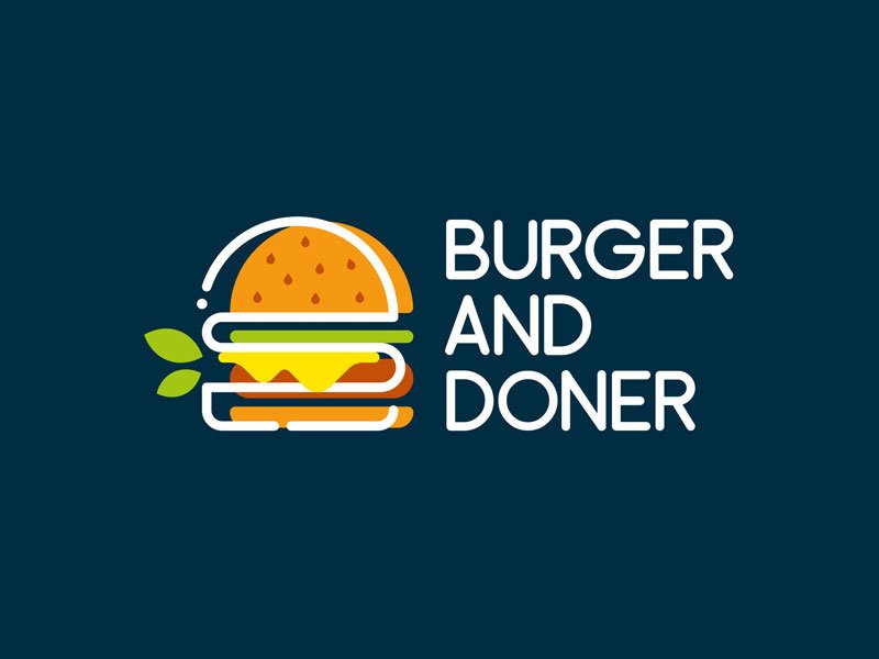 Burger and Doner Logo for Fast Food