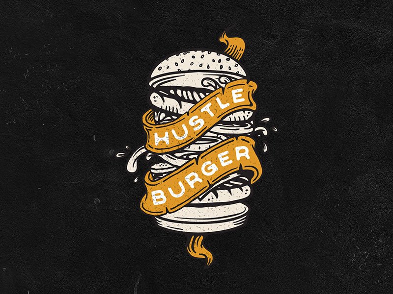 Hustle Burger Logo