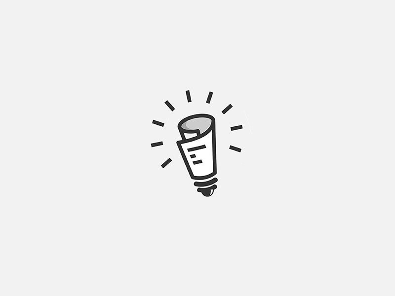 Light Bulb Logo - Article Insight by ei8htz