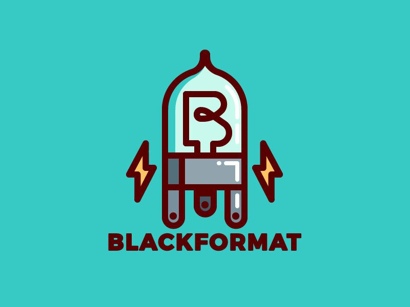 Light Bulb Logo - Blackformat by Arturo Muñoz