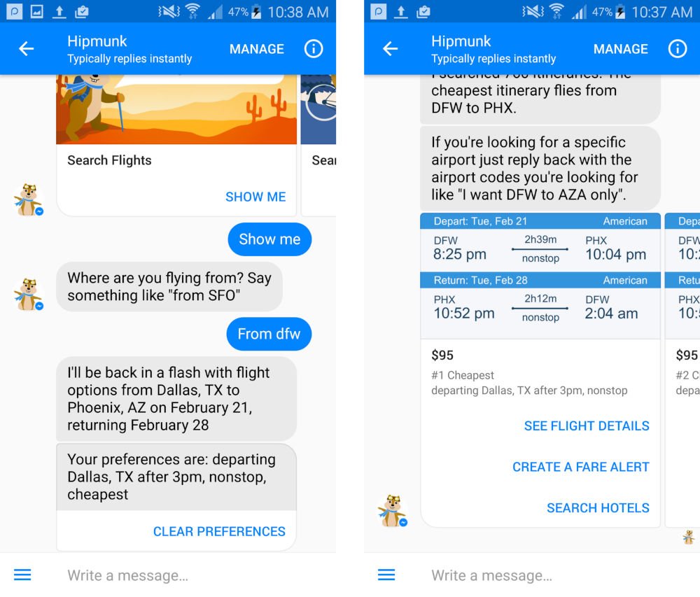 Hipmunk Chatbot