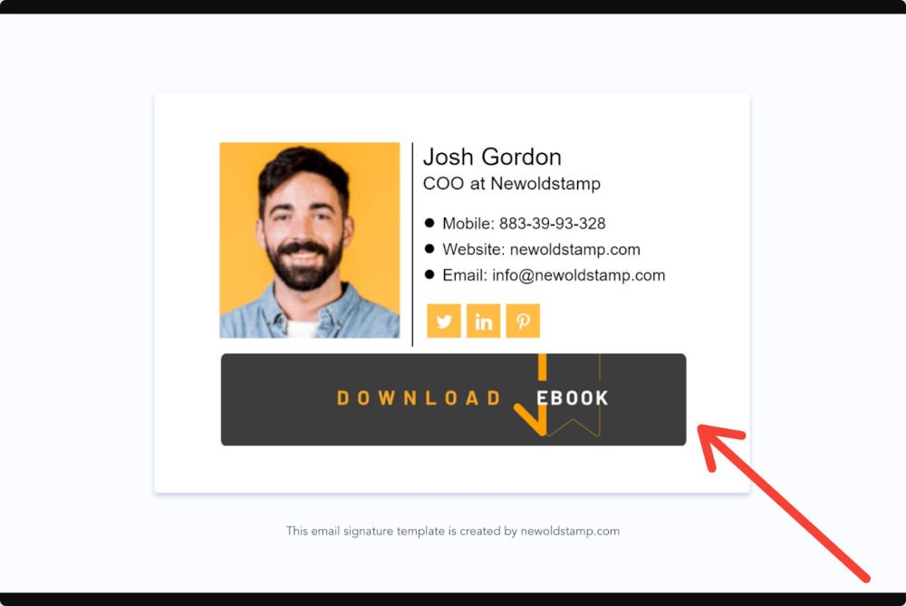 Email Signature Example: Include a Free Book