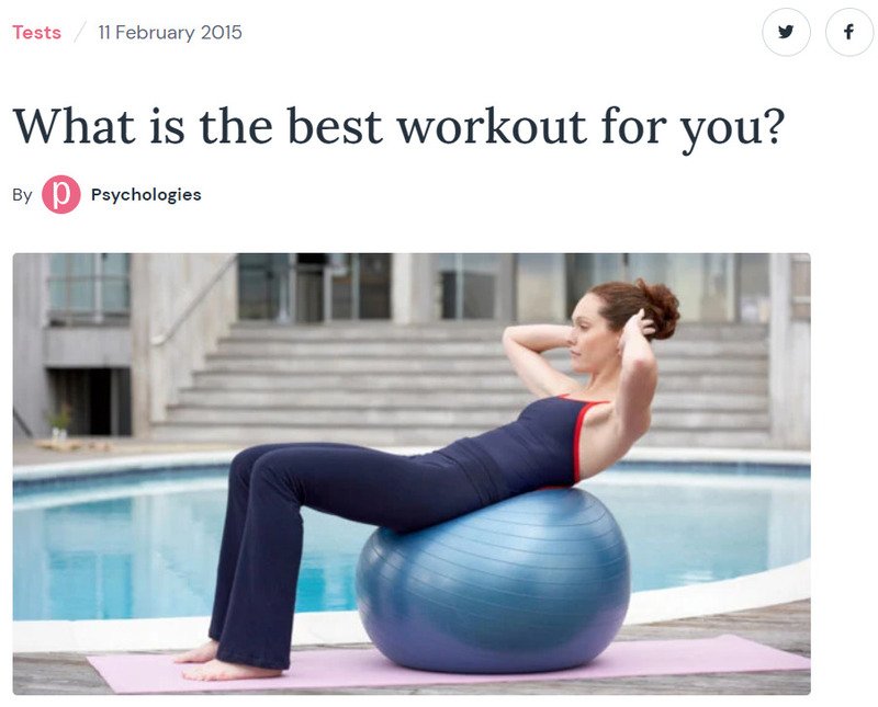 What is the best (workout) for you?