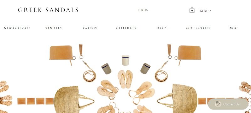 Greek Sandals Minimalistic CTA design
