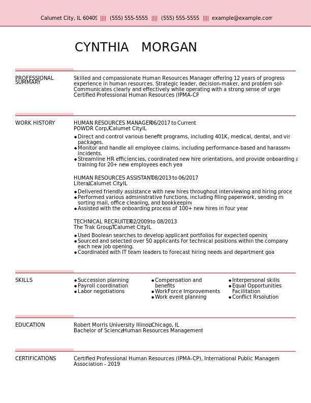 Chronological Resume