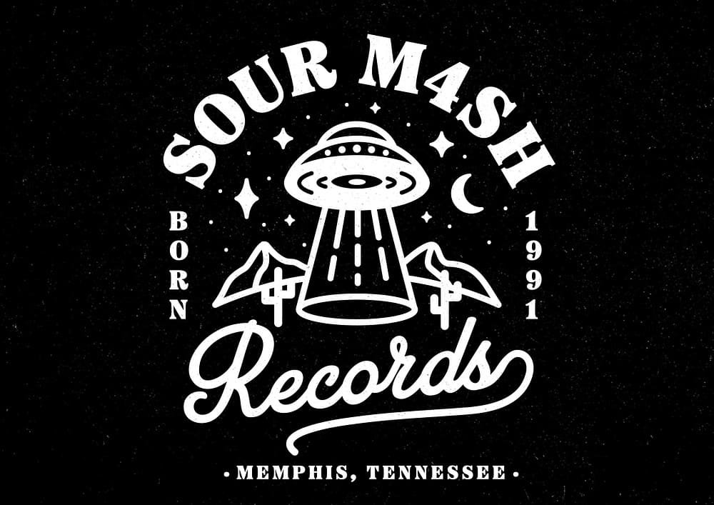 SOUR M4SH Records T-Shirt Badge by Jake Warrilow