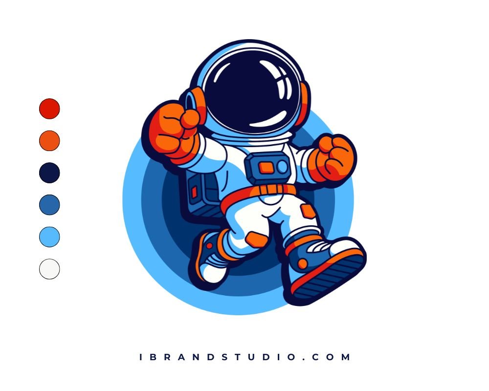 Free Astronaut Mascot Logo Template - Preview 3