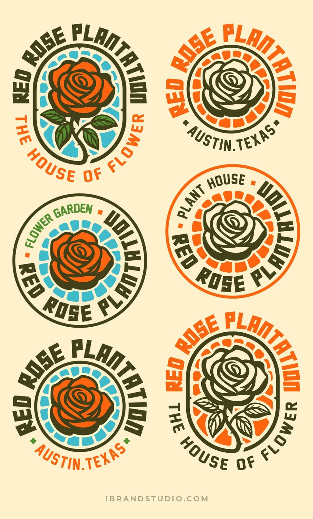 Free Red Rose Logo Badge Template - Preview 2