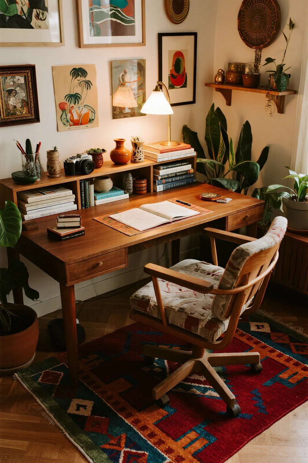 Eclectic Maximalist Desk Corner