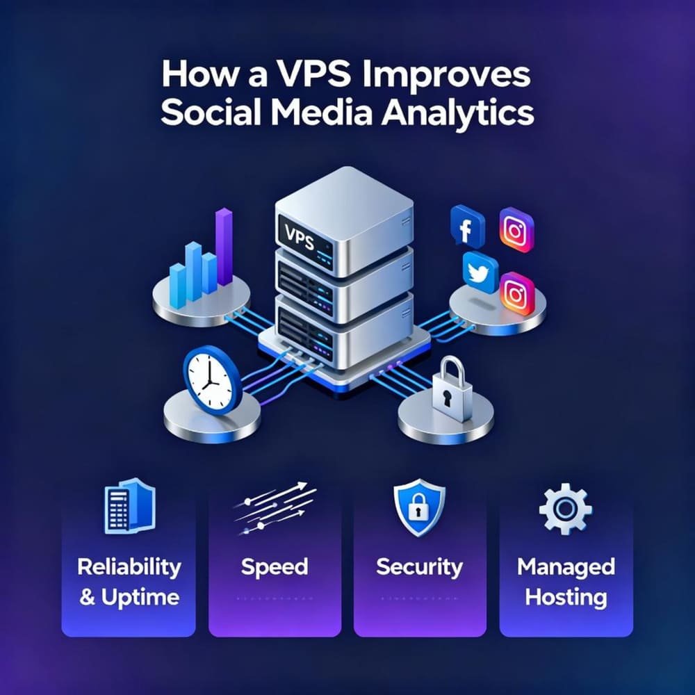 How Does a VPS Enhance Social Media Analytics? - Infographic
