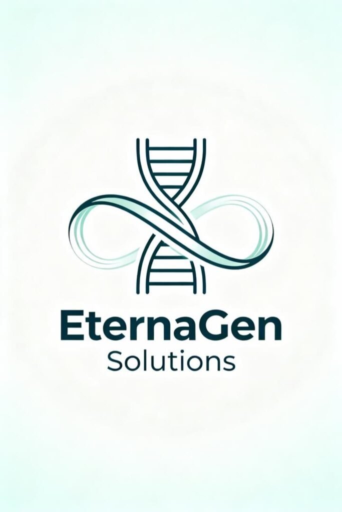 Infinity DNA logo for EternaGen Solutions symbolizing endless innovation.