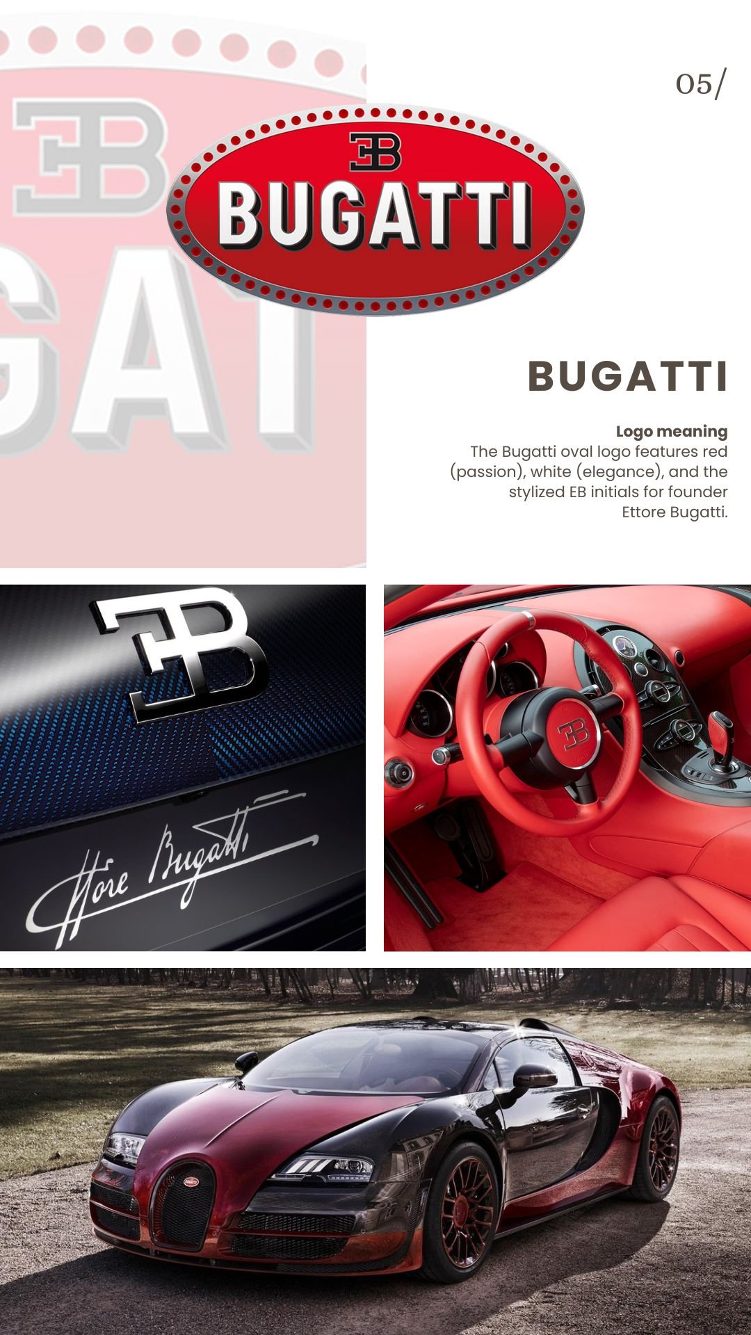 Famous Supercar Brand Logos: Bugatti