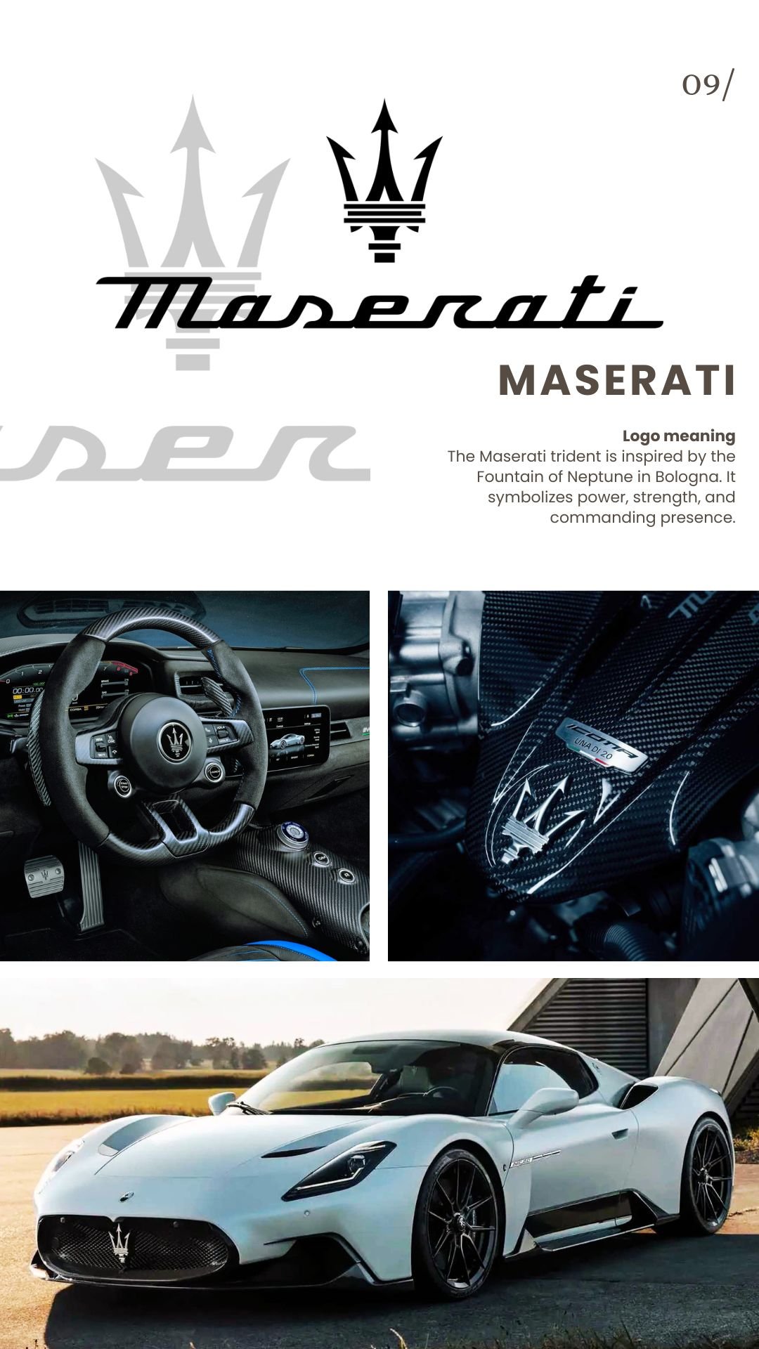 Famous Supercar Brand Logos: Maserati