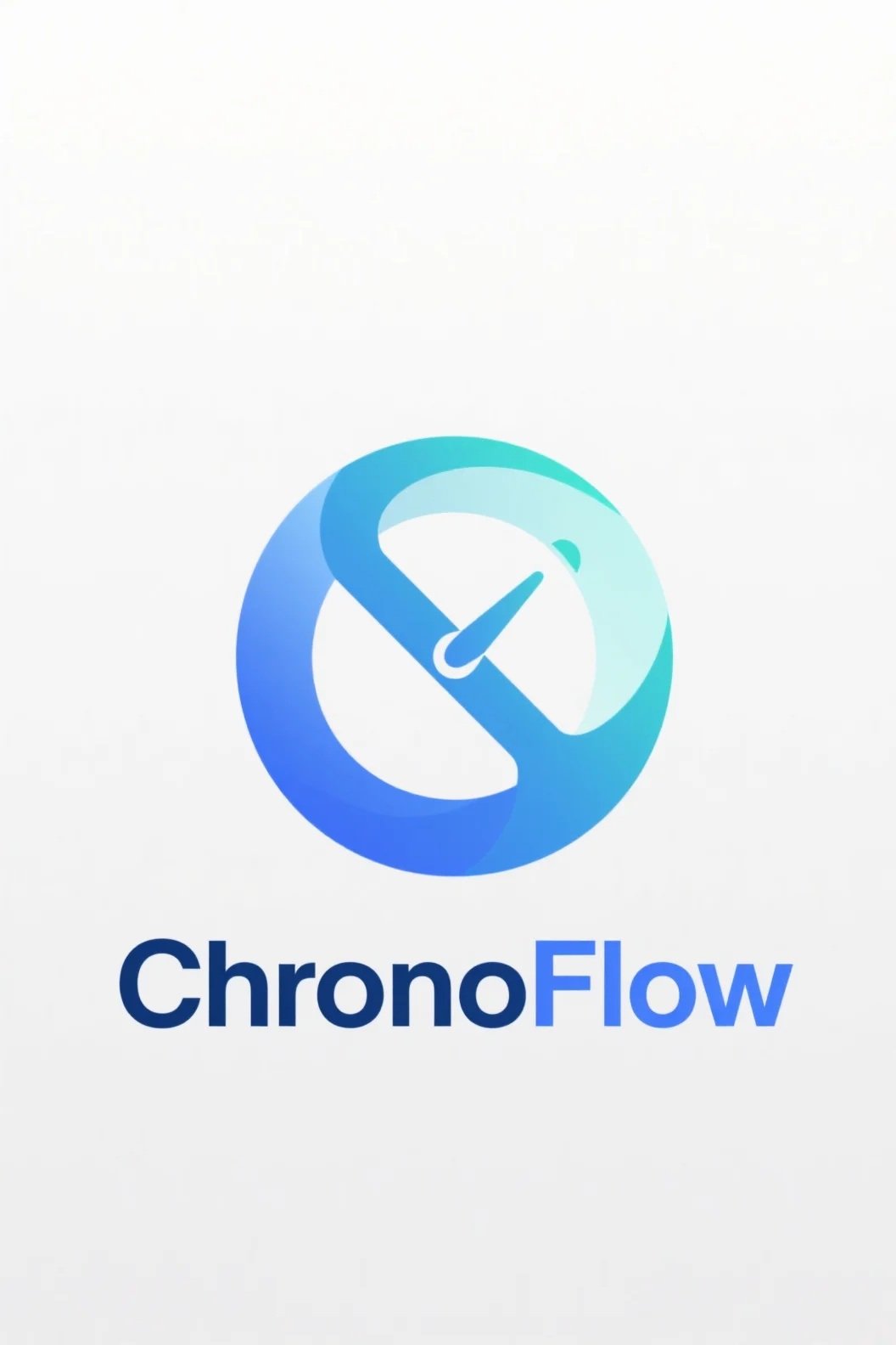ChronoFlow - Time Management Software Logo Concept