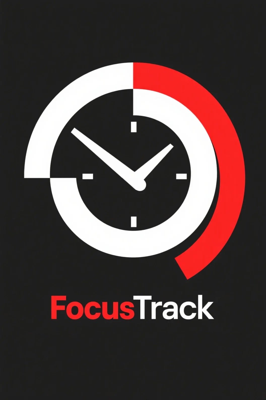 FocusTrack - Time Management Software Logo Concept