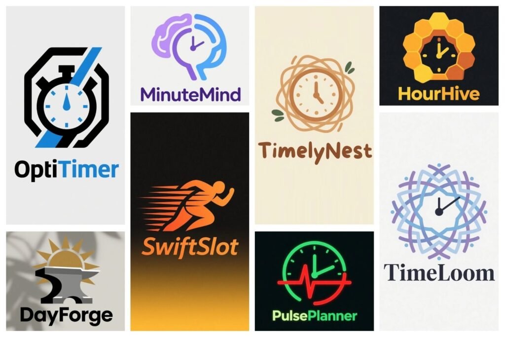 15 Logo Concepts for Time Management Software