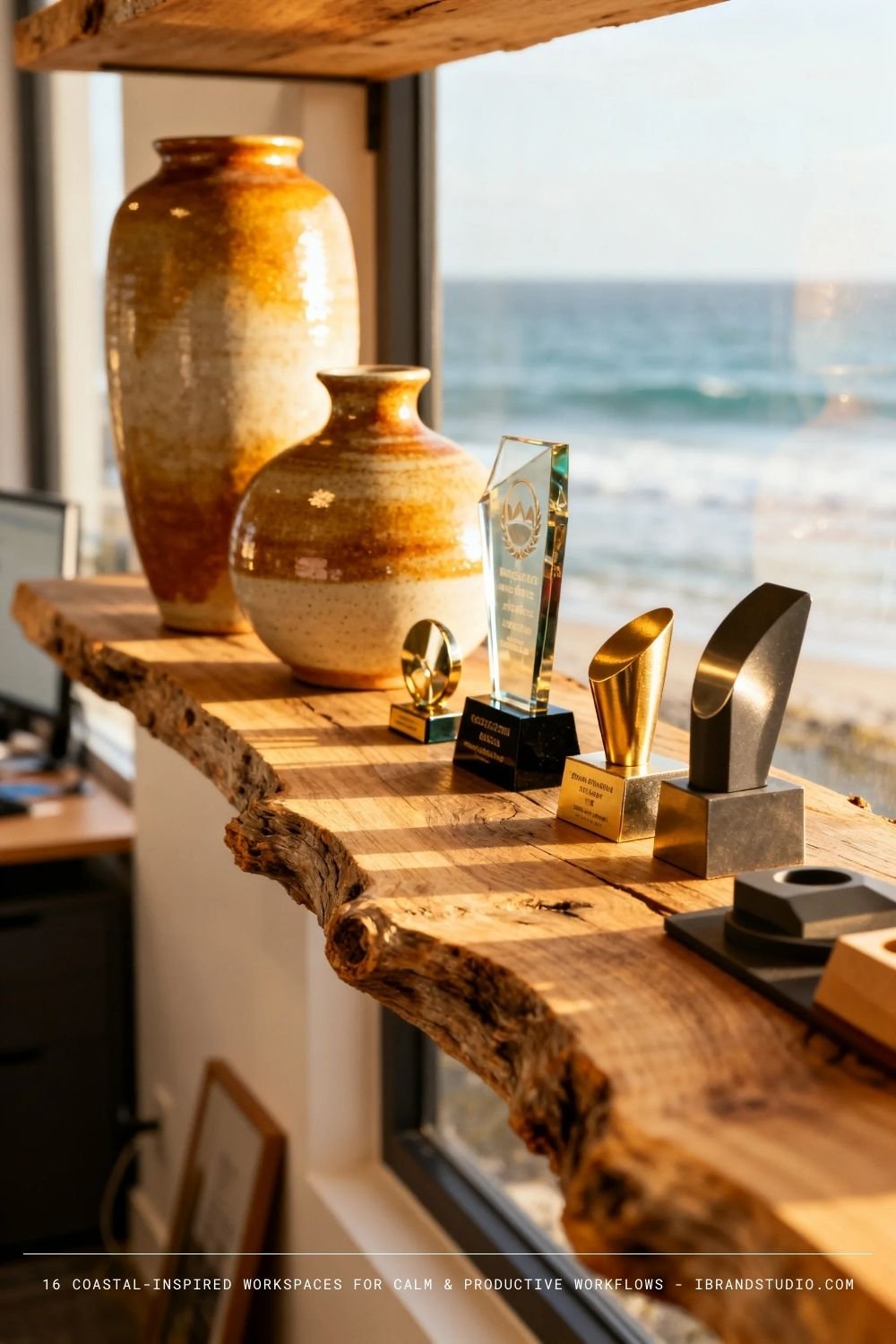A Driftwood Shelf for Displaying Brand-Elevating Decor