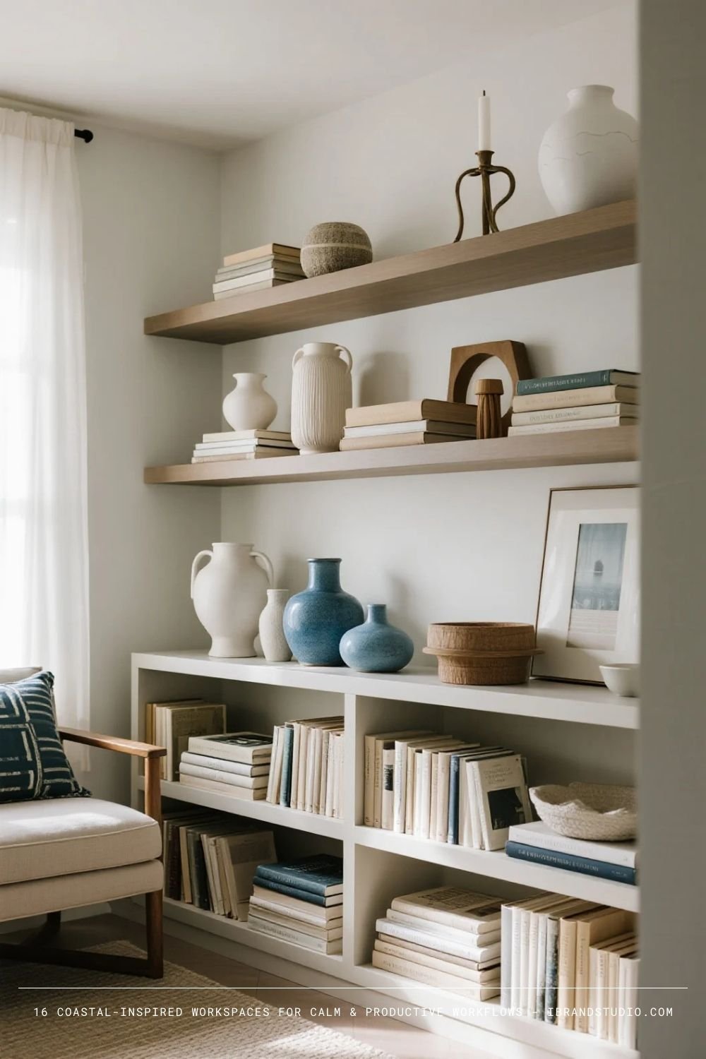 A Minimalist “Beach House” Shelf Layout