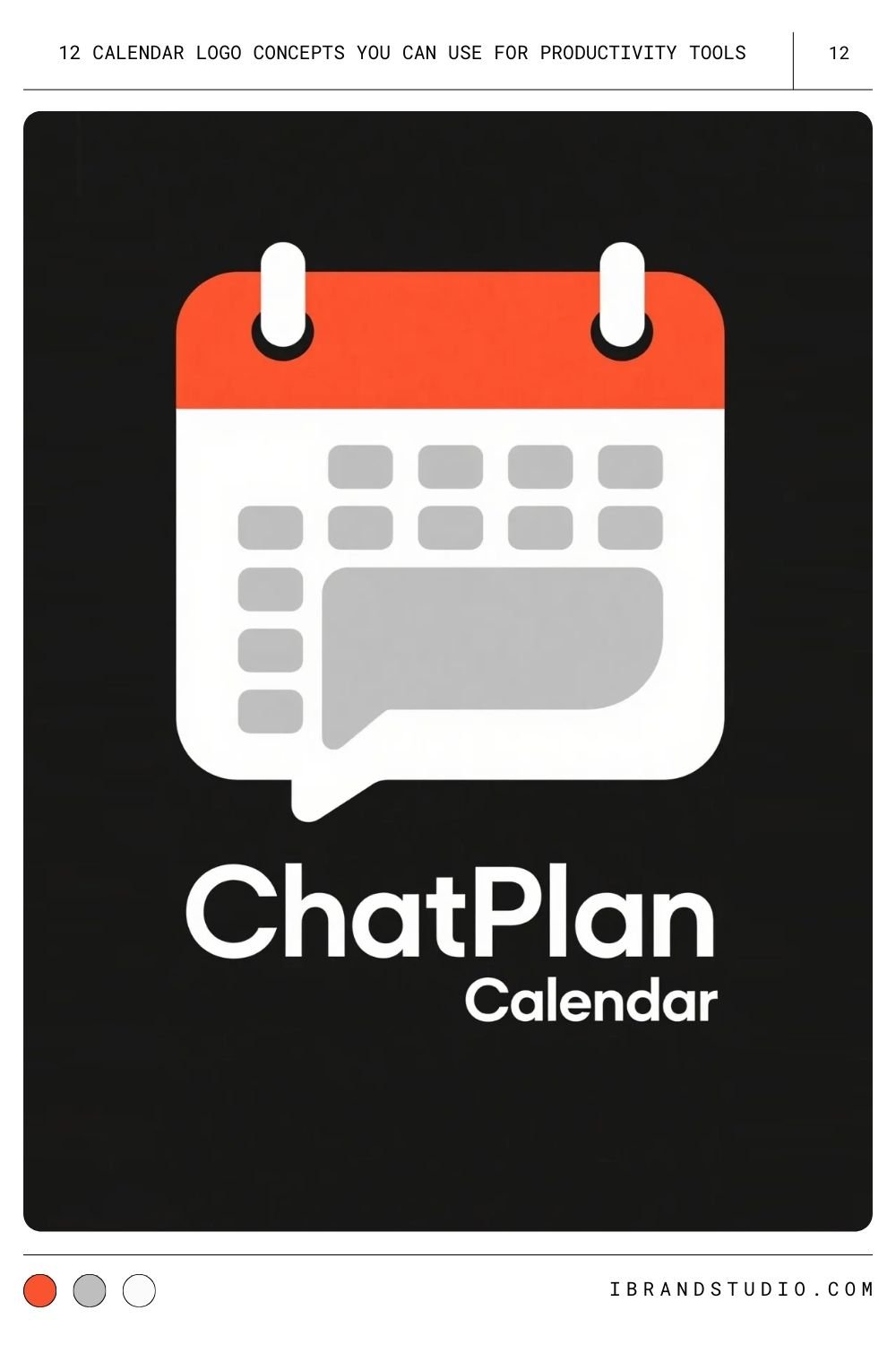 Calendar + Chat Bubble Logo Concept