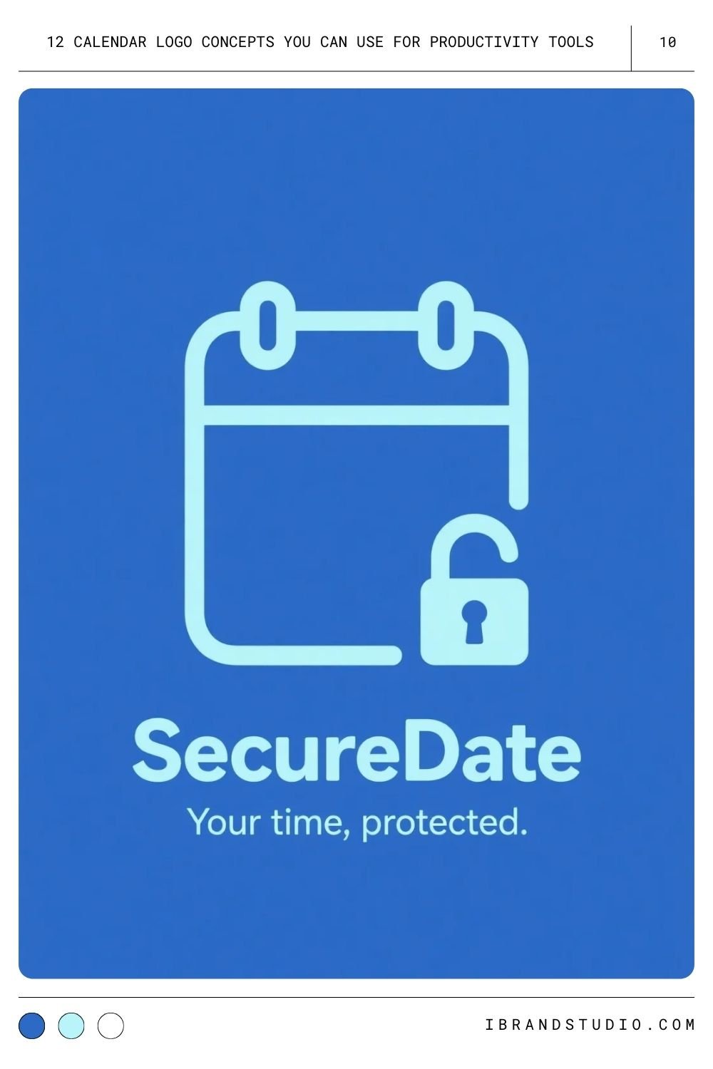 Calendar + Lock (Privacy-Focused) Logo Concept