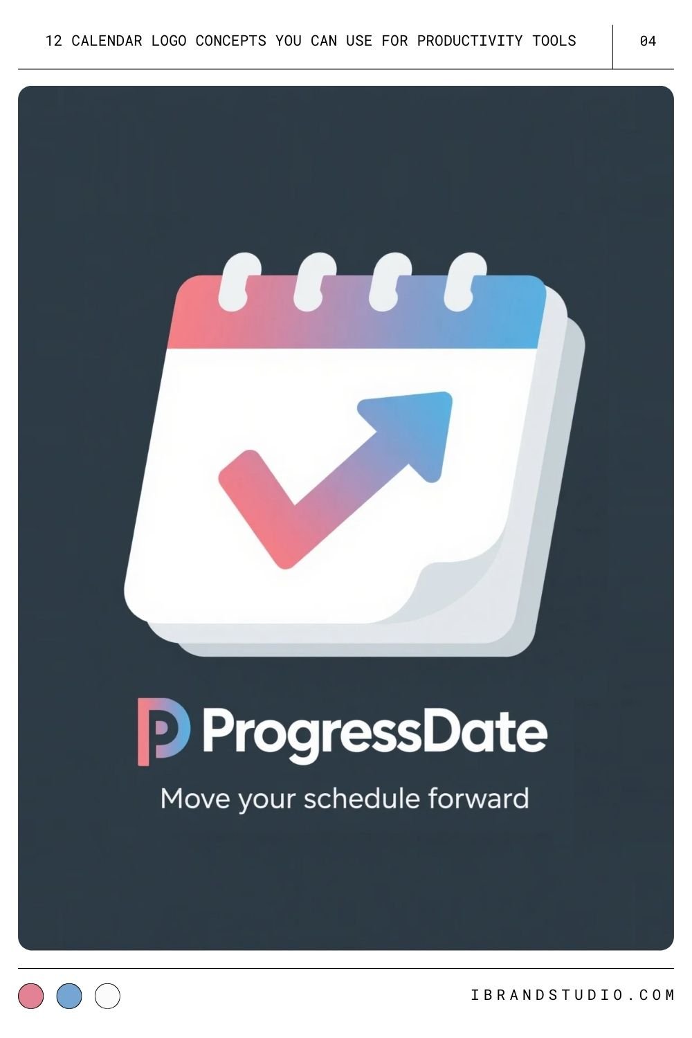 Calendar with an Upward Arrow Logo Concept
