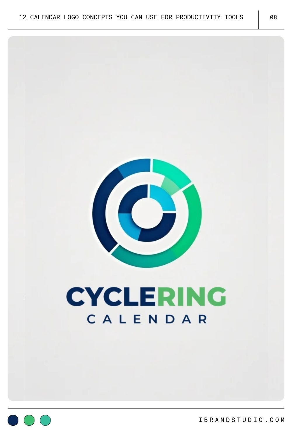 Circular or Ring-Style Calendar Logo Concept