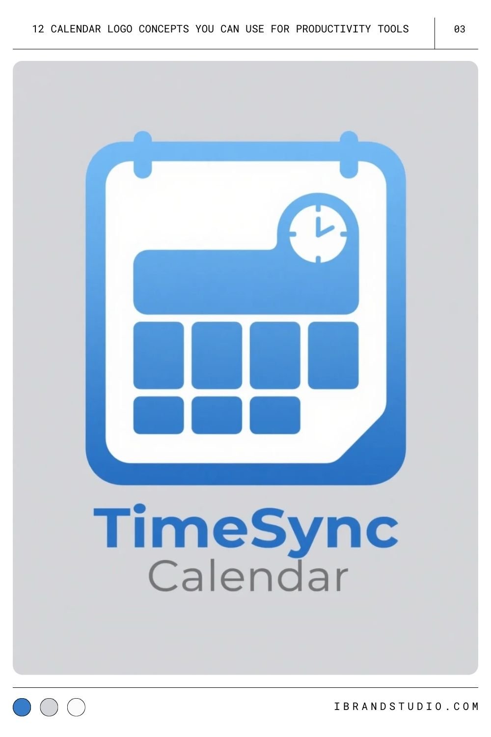 Clock + Calendar Hybrid Logo Concept