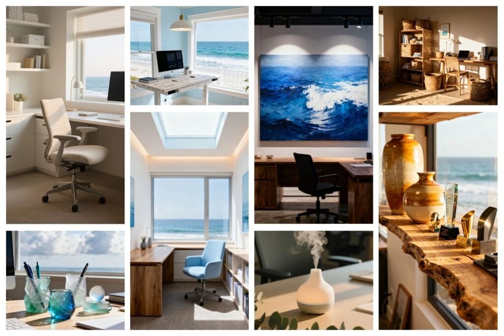 16 Coastal-Inspired Workspaces for Calm & Productive Workflows