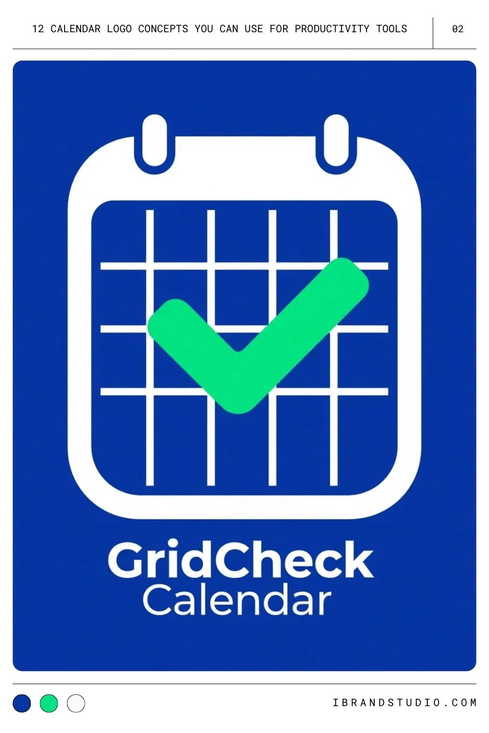 Minimalist Grid with a Checkmark Calendar Logo Concept