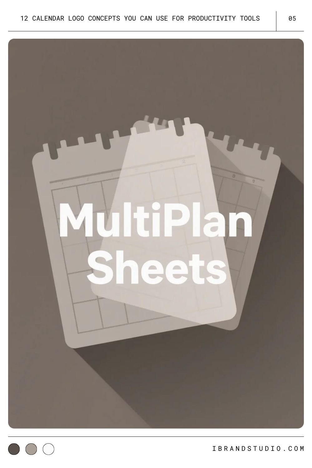 Overlapping Calendar Pages Logo Concept