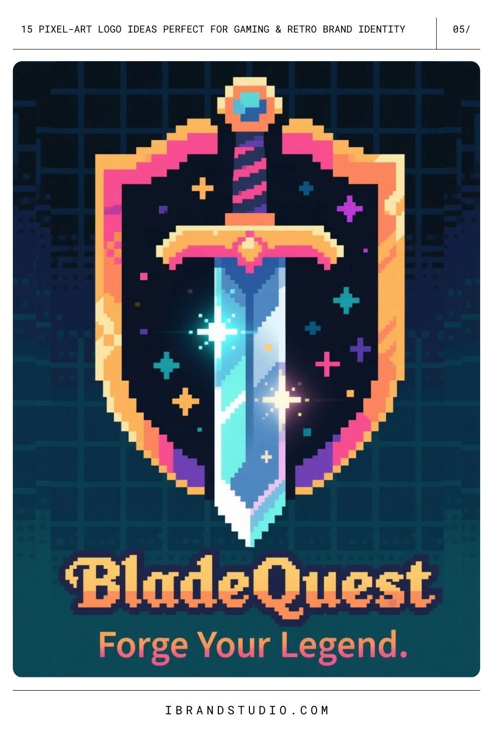 Pixel Sword or Weapon Emblem