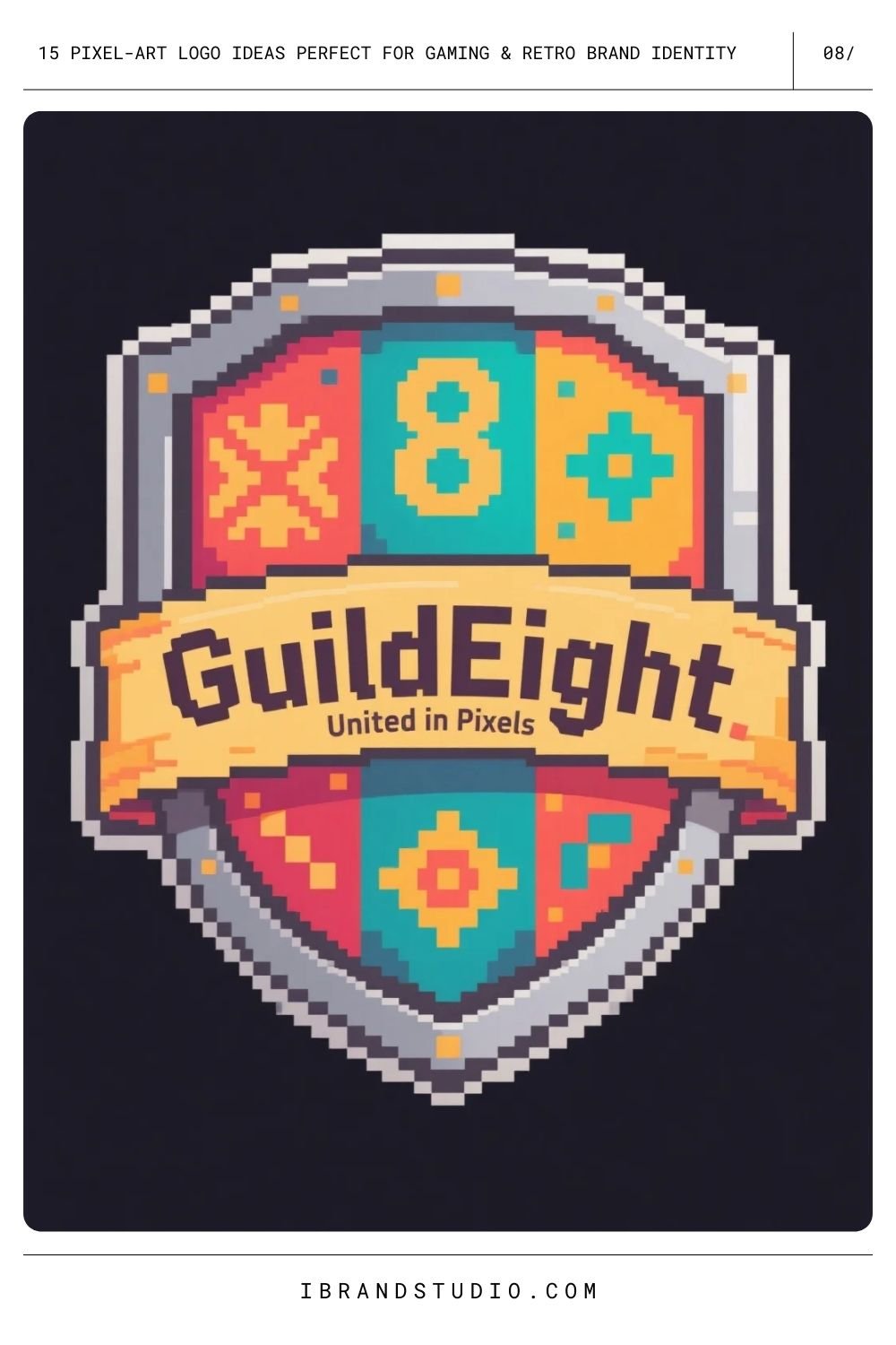 Retro Pixel Badge Logo