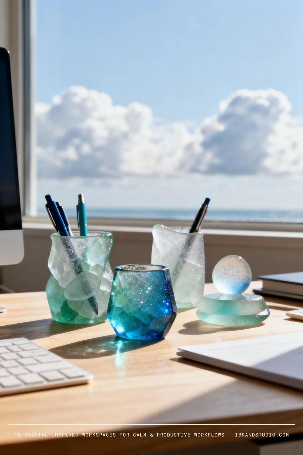 Sea-Glass Desk Accessories for Micro-Bursts of Joy