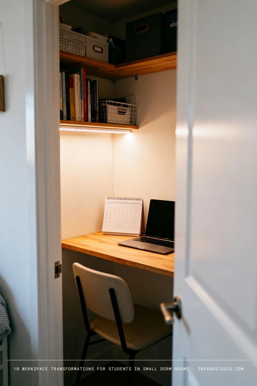 Small Dorm Rooms Workspace Tips: Turn Your Closet Into a “Cloffice”