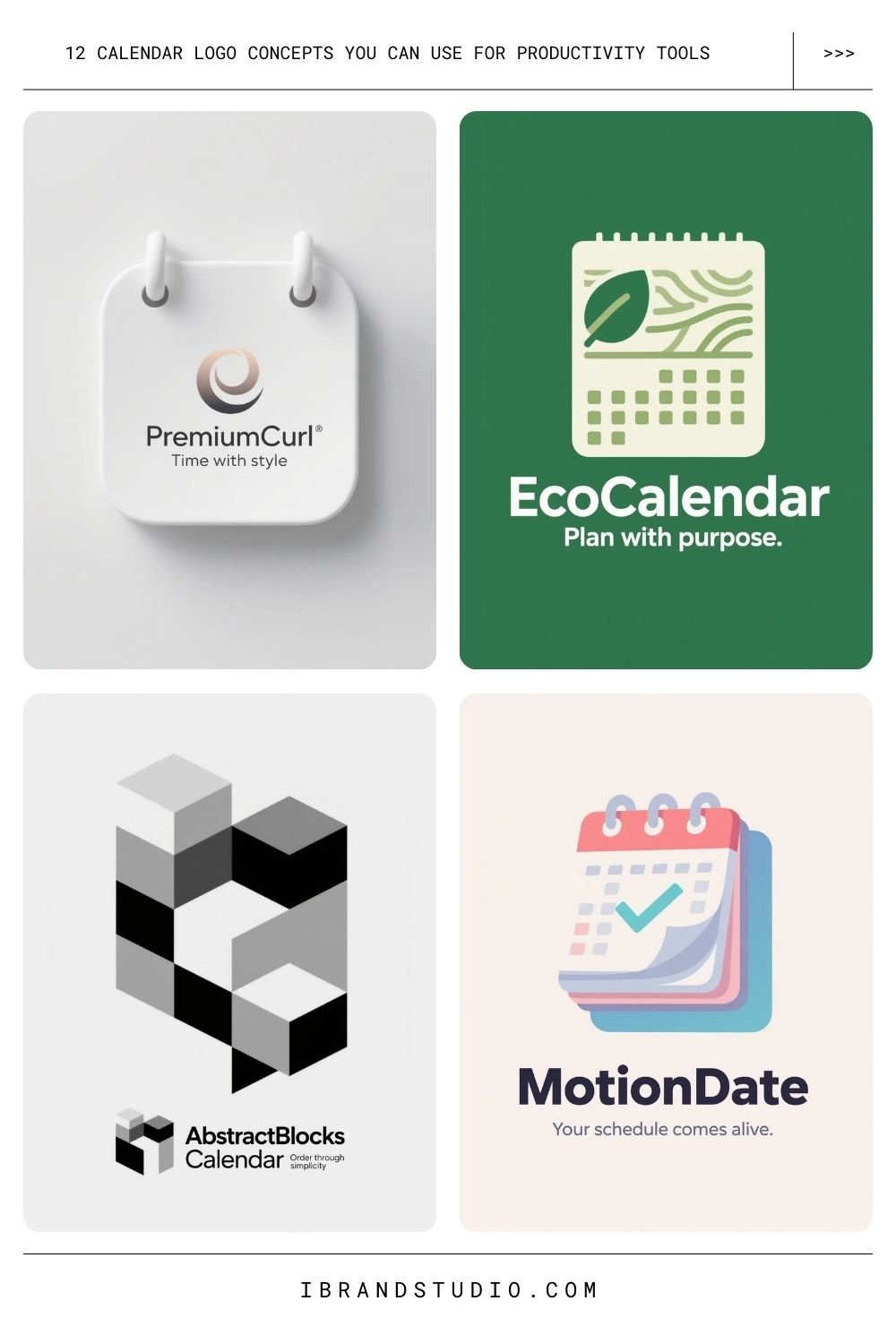 Calendar Logo Concepts for Productivity Tools